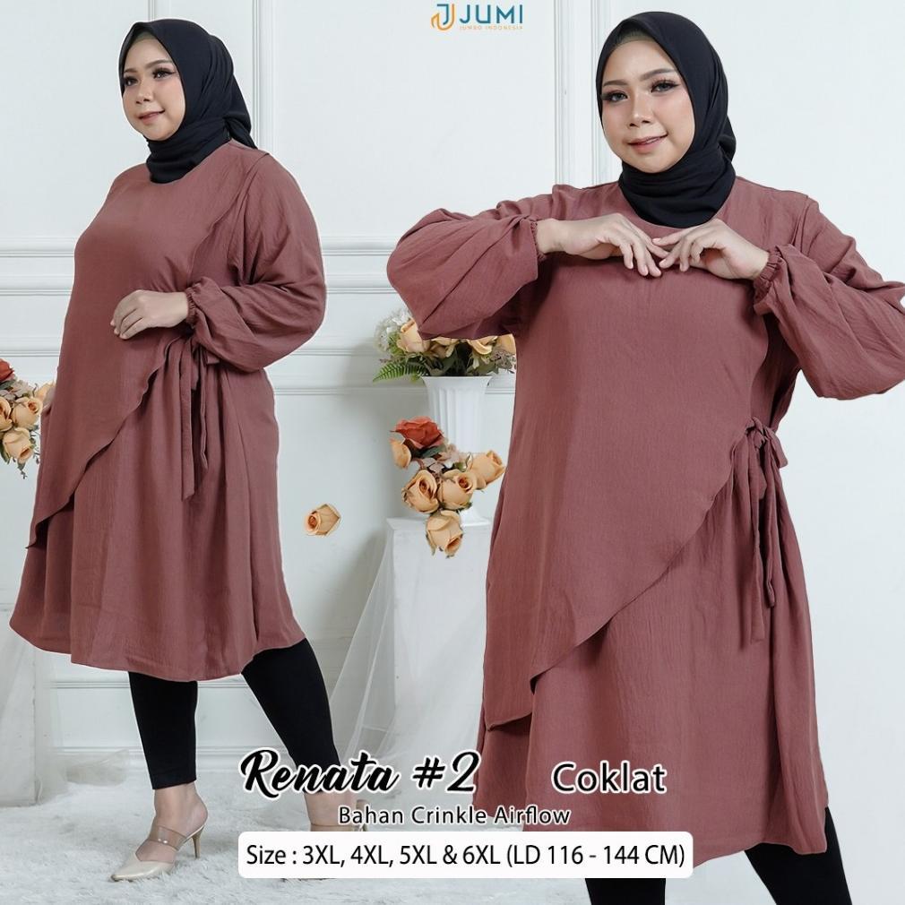 Renata Tunik Jumbo Polos Lengan Panjang