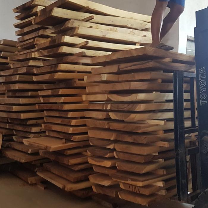 top table meja kayu trembesi