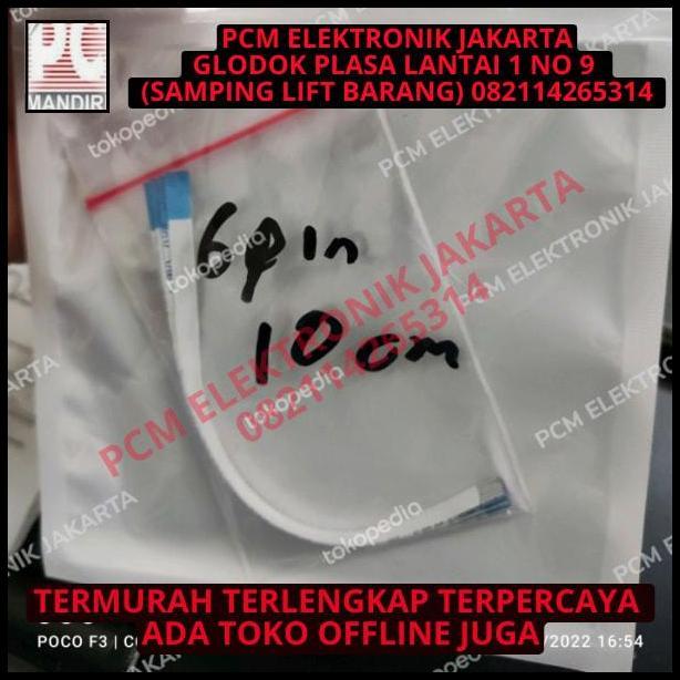 TERLARIS KABEL CABLE TOUCHPAD FLEXIBLE FLEKSIBEL 6PIN 6P 6 PIN 10CM LEBAR 3MM 