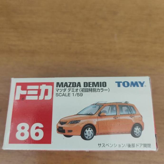 tomica 86 mazda demio yellow