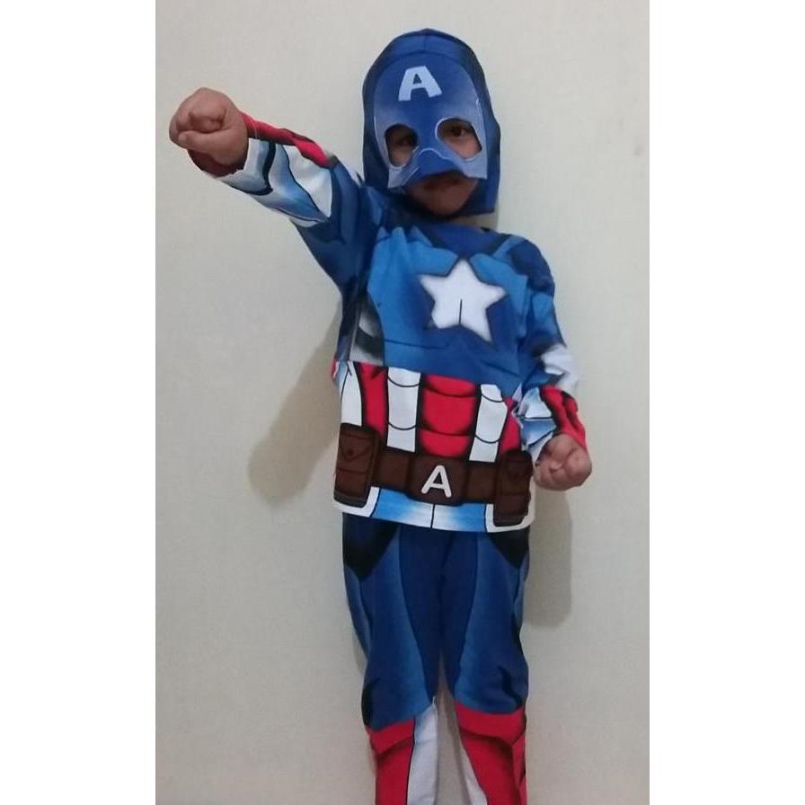 Kostum captain america/ baju anak captain america
