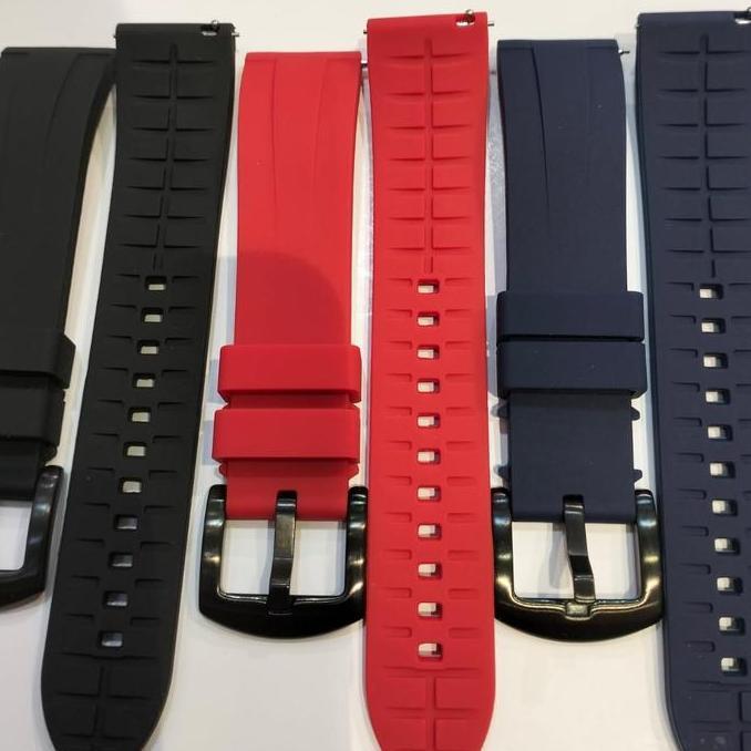 Tali Karet Rubber Strap Lengkung Curved Diver Strap 20mm 22mm Premium