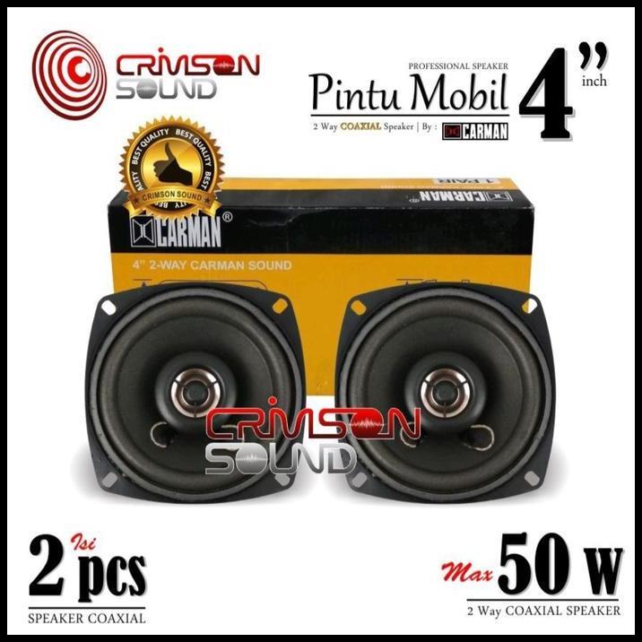 TERBARU SPEAKER MOBIL 4 INCHI MEREK CARMAN 50 WATT 