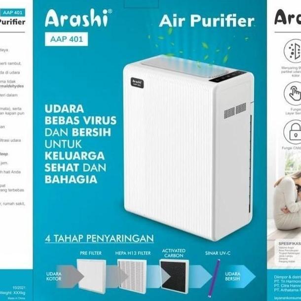 Grosir Arashi Air Purifier Aap 401 With Hepa Filter + Uvc Aap401 Aap-401
