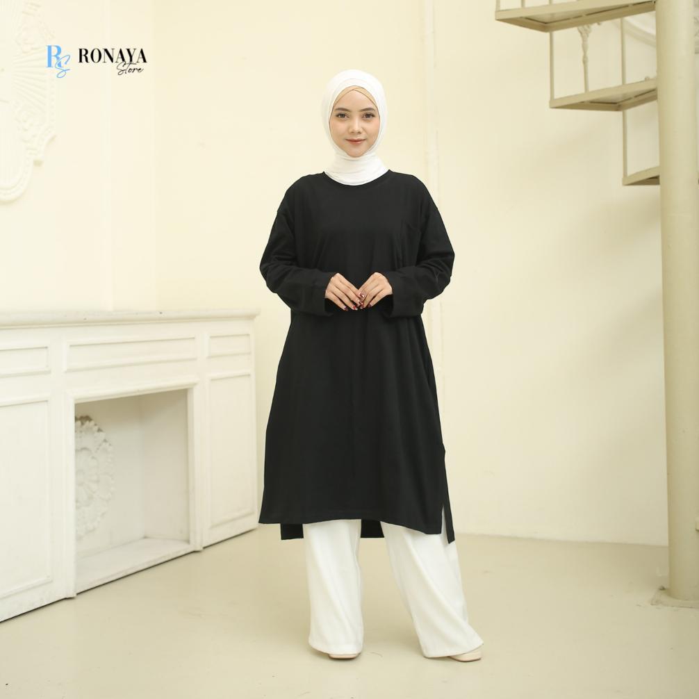 Ronaya Long Tunik Kaos Oversize Jumbo