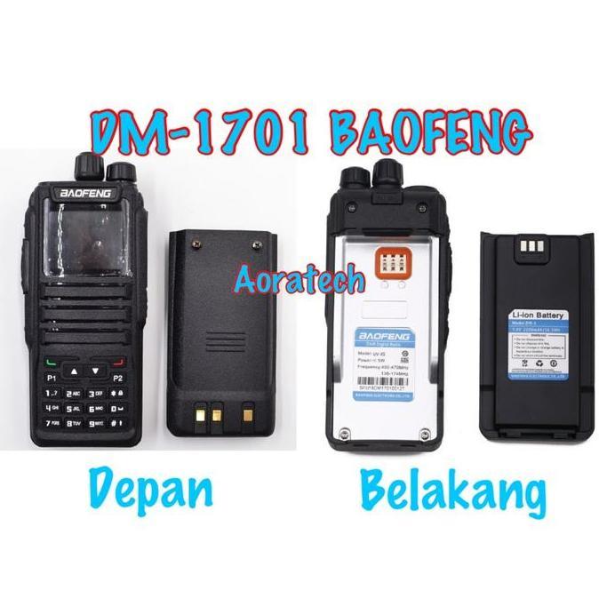Promo Ht Baofeng Dmr Digital Radio / Analog Dual Band 5 Watt Dm-1701 Dm1701 Opendg77
