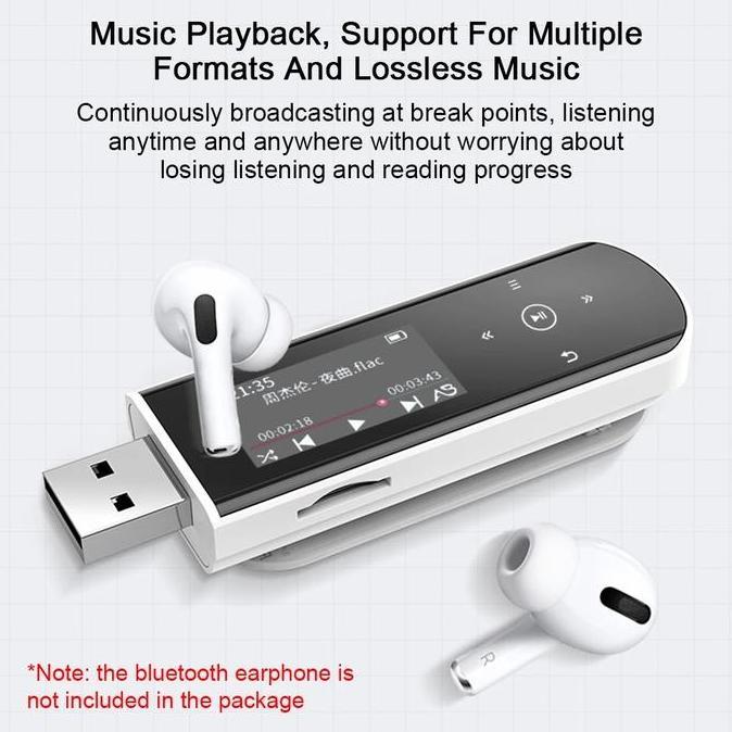 Murah Original Ruizu X69 2 In 1 32Gb Bluetooth 5 Sport Mp3 Player Flashdisk Dap Tf Fm Pedometer Up T