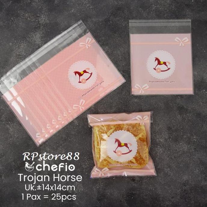 Plastik Roti OPP Motif Bunga 14x14 Plastik Kue Cake Roti Tawar Sobek