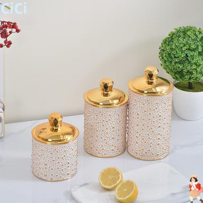 Unik Toples Titik Emas Set 3Pcs/Set Mewah Toples Cantik Mewah Untuk Kue & Snack Special Ramadan Topl