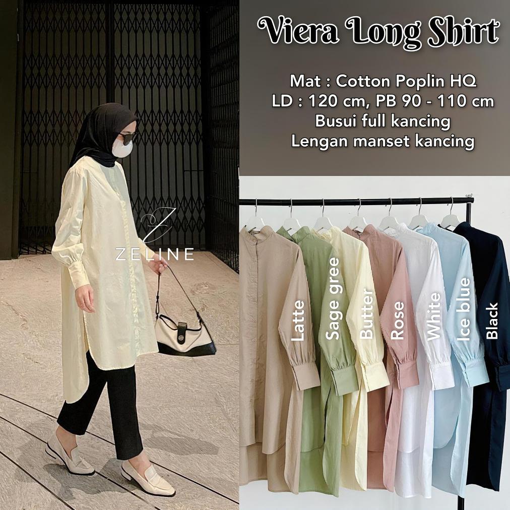 Viera Long Shirt Tunik Jumbo Katun Poplin