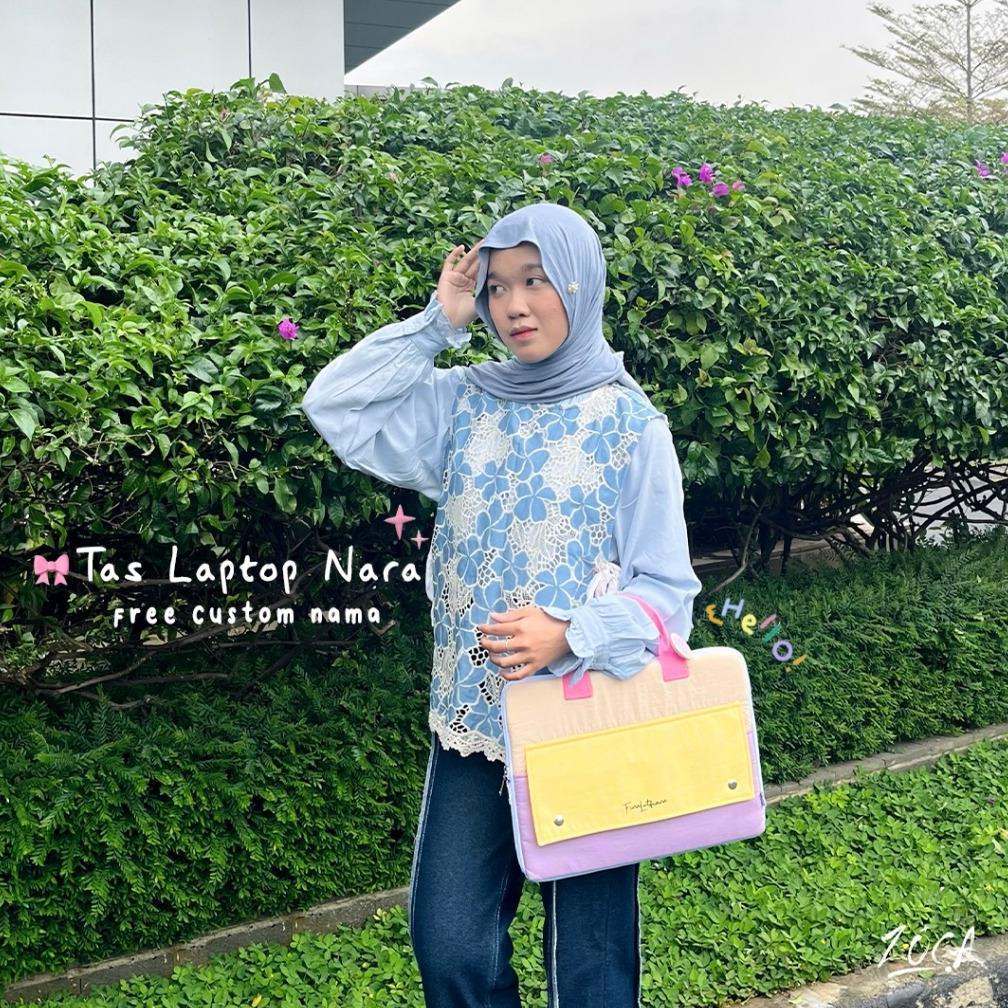 Awet Zoca Tas Laptop Nara 14" / Tas Laptop Jinjing (Bisa Custom Nama)