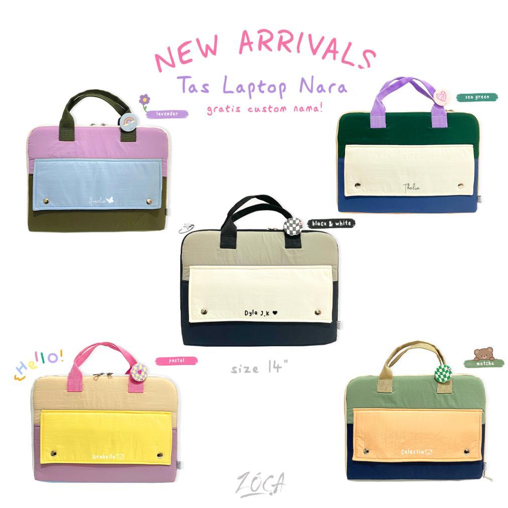 Viral  Zoca Tas Laptop Nara 14" / Tas Laptop Jinjing (Bisa Custom Nama)