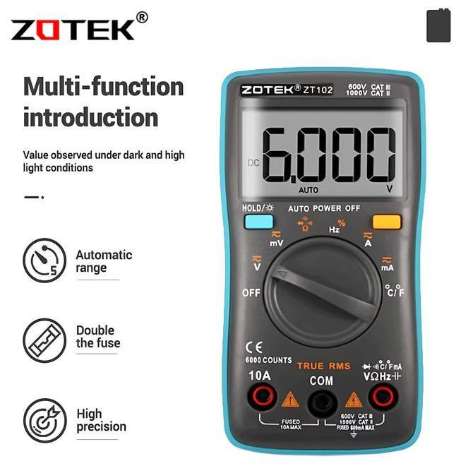 AVOMETER DIGITAL ZOTEK ZT102 / MULTITESTER DIGITAL ZT102 ORIGINAL