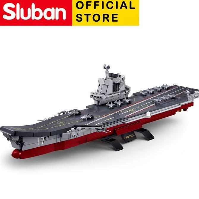 Yuniviana_ - Mainan Brick Sluban Kapal Induk PLA Navy Shandong 1:7 B121