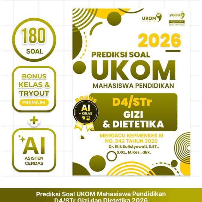 kliolangpara - ukom academy buku prediksi soal ukom d4/str gizi dan dietetika 2026