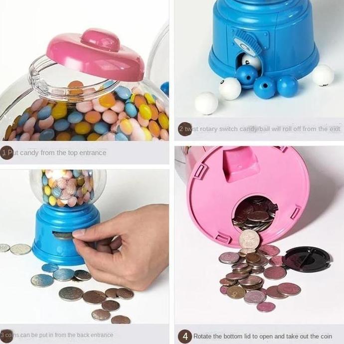 Premium Mainan Candy Machine Dispenser Mesin / Mainan Anak Capsule Machine Mesin / Mini Gumball Mach