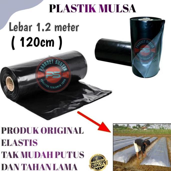 TERBARU - Plastik Mulsa Hitam perak lebar 1.2M panjang 250 meter