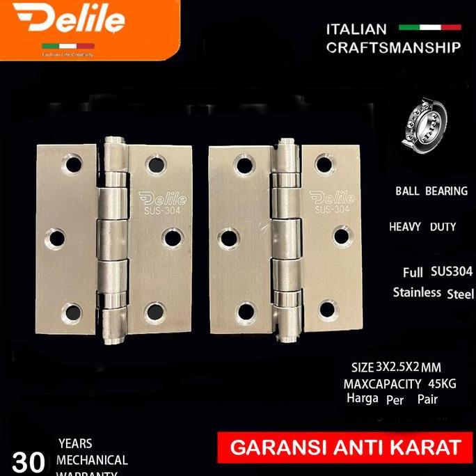 Engsel pintu rumah/Jendela - Engsel tebal - Engsel SUS 304 - Engsel kupu-kupu Delile KS