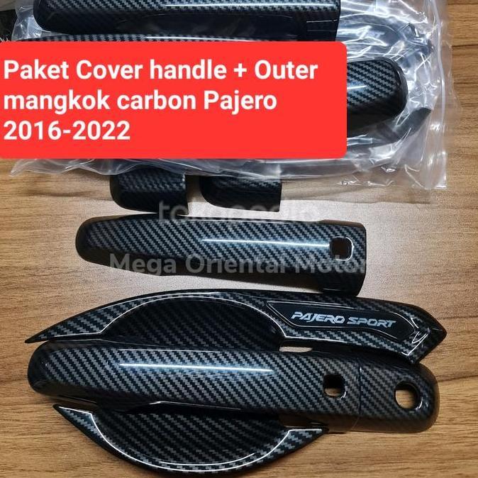 Aksesoris Keren Paket Cover Handle Pintu + Outer Carbon Otoproject Pajero Sport 2022