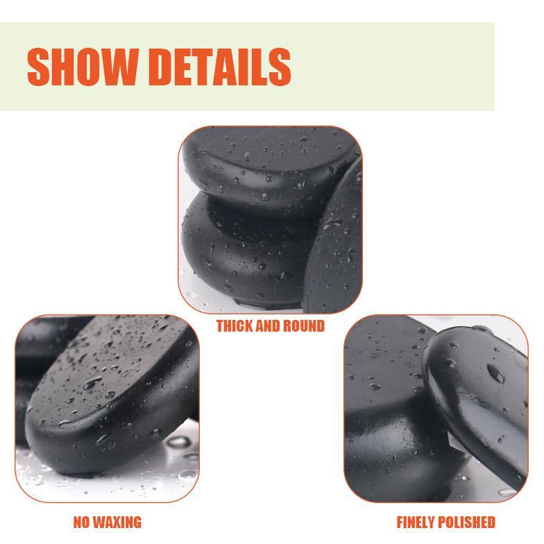 bestpromo 2pcs hot stone massage 8*8*1.5cm batu hot stone massage flat hot stone spa