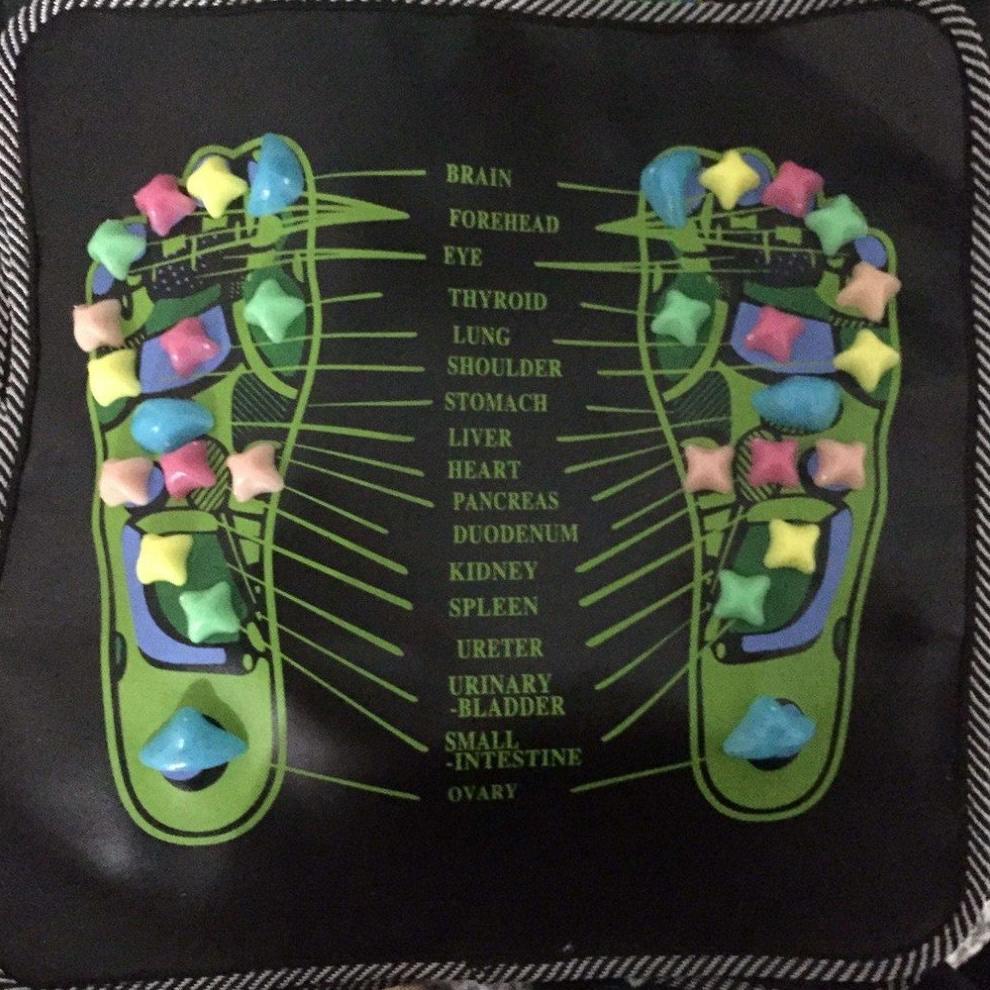 bestpromo alat refleksi terapi pijat kaki massage mat batu acupressure stone matras refleksi kaki
