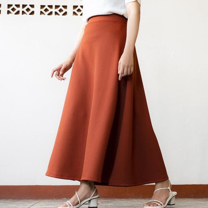 HaymeeIDN - Rok Ruffle Scuba Bangkok Ruffle Skirt Premium Rok SEGI 8 Warna Putih dan Hitam JHI