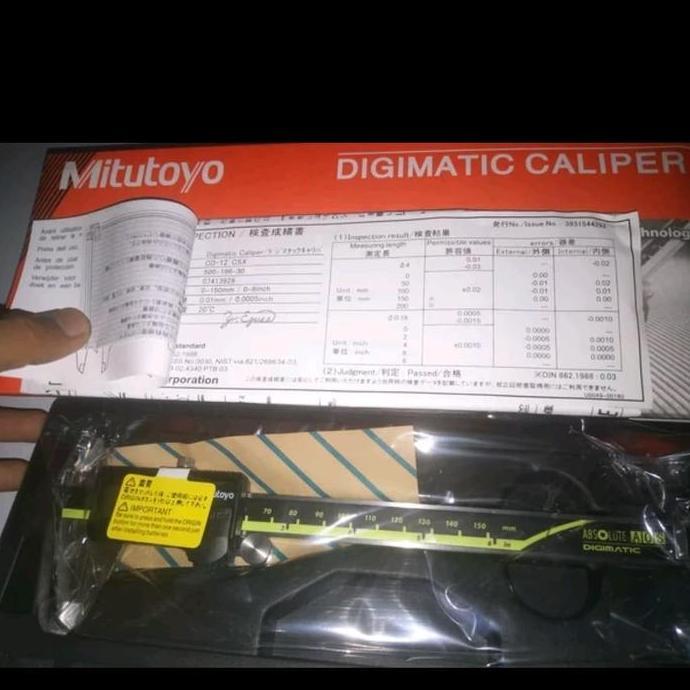 TERBARU - Caliper digital Mitutoyo original 0-150 atau 6" mm baru