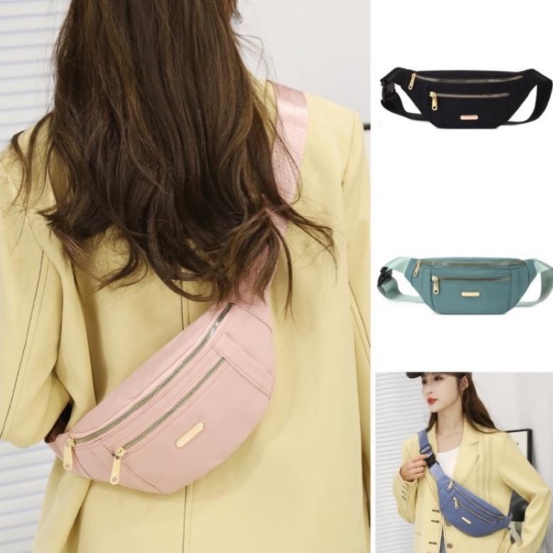 BEST DEALS Tas Pinggang Wanita import Selempang Dada Waistbag Premium ORI waterproof model O