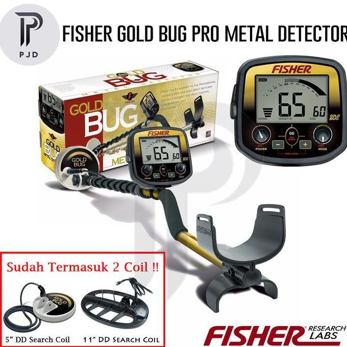 FISHER Gold Bug Pro Gold Silver Metal Detektor Detector Emas Logam ORI