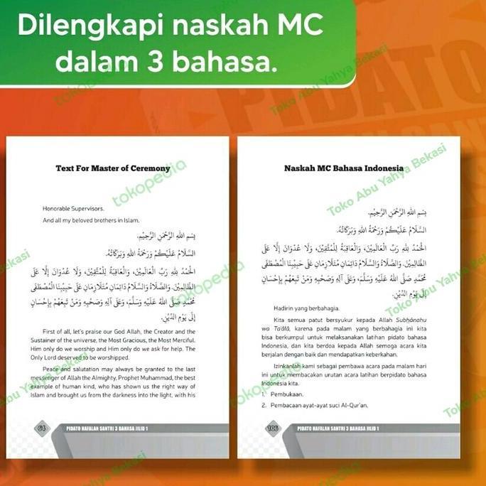 BUKU PIDATO HAFALAN SANTRI 3 BAHASA