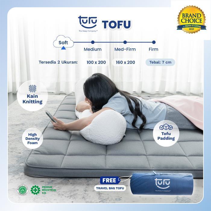 TURU TURU Tofu Kasur Lantai Gulung Premium / Travel Bed Premium / Matras Lantai Kasur Piknik (FREE T