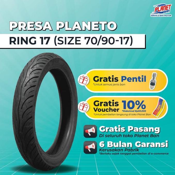 Sedia Ban Motor Ring 17 - 70/90 Presa Planeto Tubeless (Ban Motor Supra X 125, Karisma, Vega R, Revo