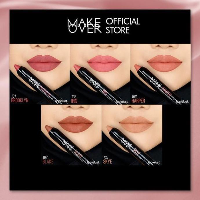 Ulipstik- Make Over Color Stick Matte Lip Crayon Pewarna Bibir Matte Finish Lip Color Pensil Slim Pr