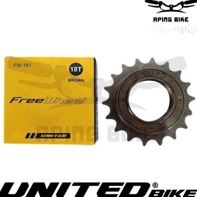 Freewheel United 18T FW-181 Gear Belakang Gir Sepeda BMX Mini MTB Seli
