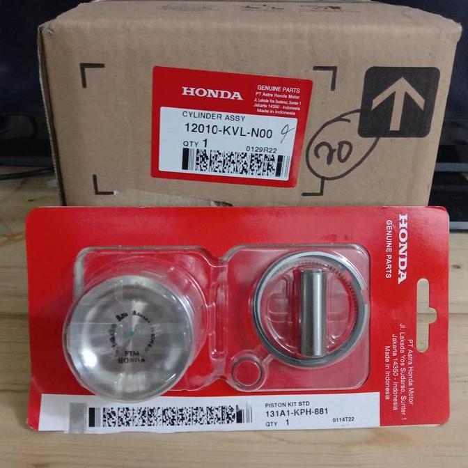 BLOK SEHER + PISTON KIT STD KARISMA,SUPRA X 125 KARBU ASLI AHM ORIGINAL DAN TERPERCAYA