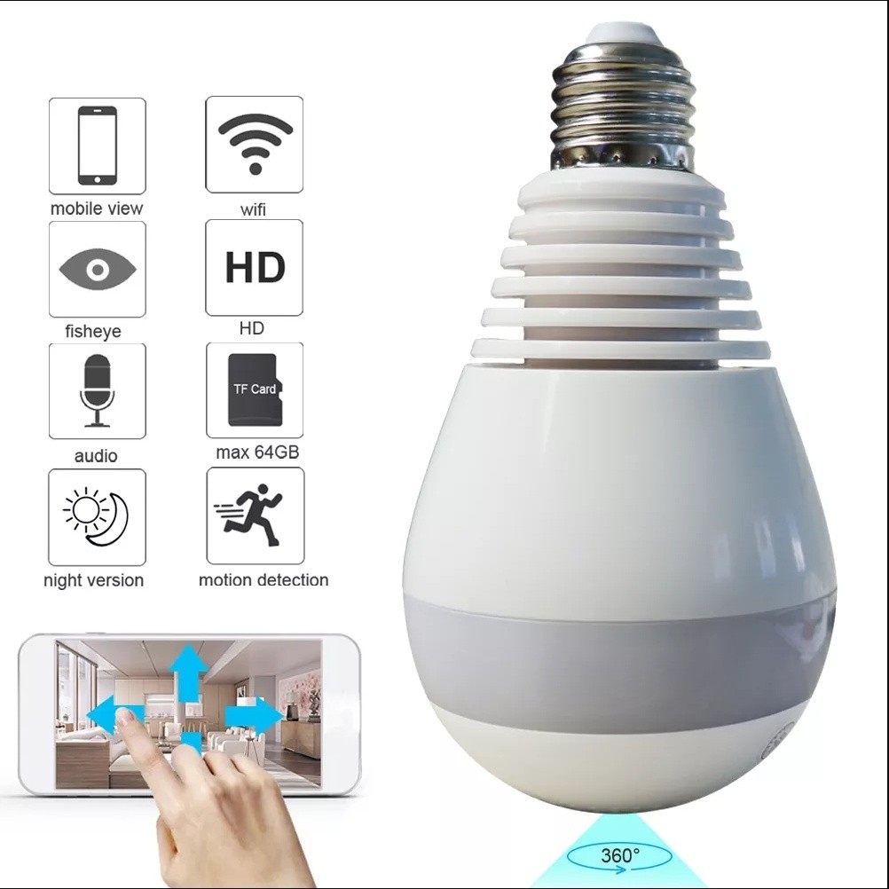 Cctv Ptz Bohlam Lampu Ip Camera V380 Cctv Lampu Wifi Wireless Murah Cctv Ip Panoramic V380 Cod