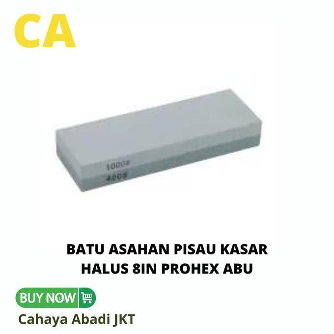 Bigwoll- Batu Asahan Pisau Kasar Halus 8In Prohex Abu 0530 015 Kotak Hitam
