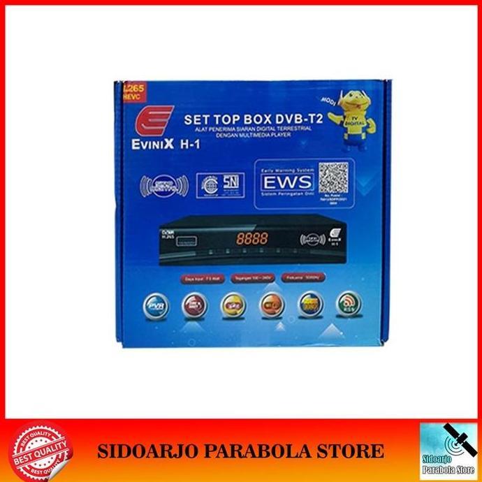 SPESIAL HARI INI - Set Top Box STB TV Digital DVBT2 Evinix H1-SE New DVB-T2 UHF Gratis