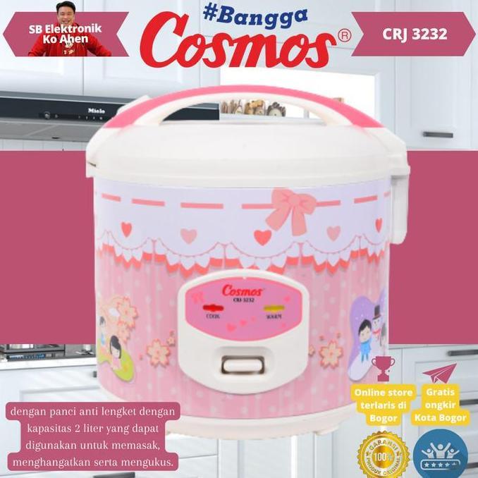 TERLARIS - COSMOS Rice Cooker CRJ-3232 2 Liter / Magic Com CRJ3232 / CRJ 3232