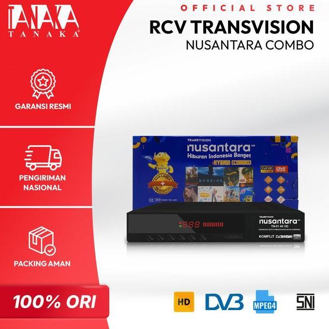 NEW PRICE - TANAKA RCV Transivision Nusantara HD COMBO Receiver Set Top Box Type T2 STB Siaran TV Di