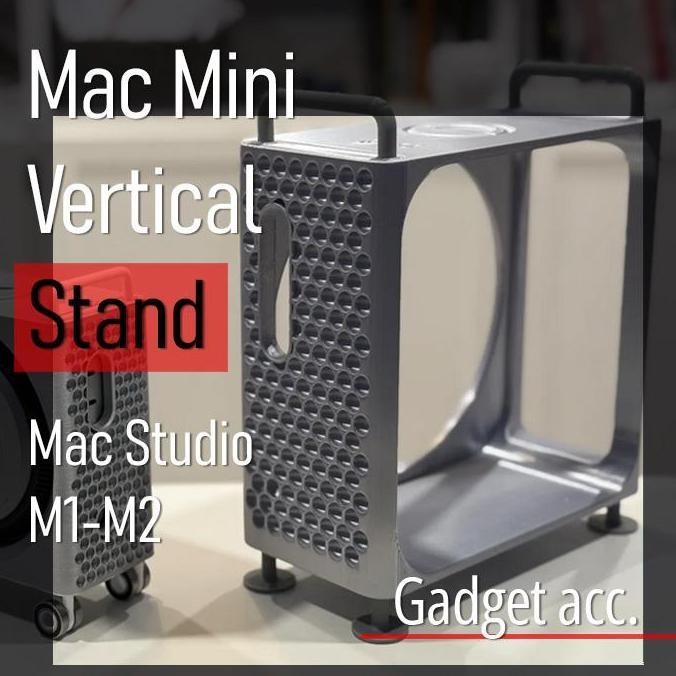 TERLARIS - Apple MAC Studio Mini M1 M2 Dock Vertical Base Stand Dudukan Miniatur PowerMac G5 PRO