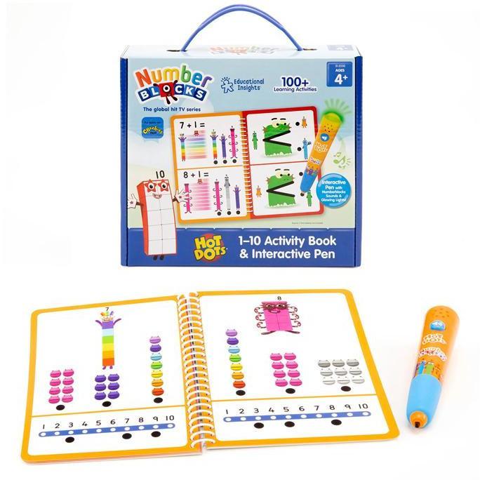 Promo Educational Insights Hot Dots Numberblocks Activity Book & Interactive Pen, Interactive Learni
