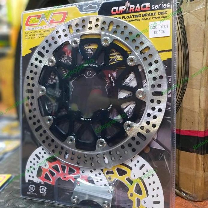 piringan cakram Delkevic scorpio 320mm hitam CNC floating