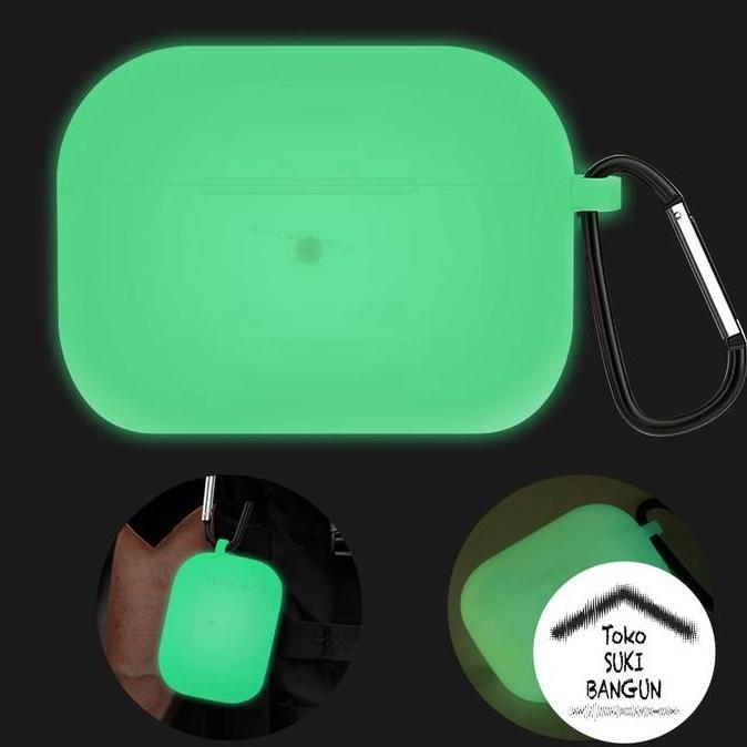 Case untuk Airpods Pro GLOW IN THE DARK Silicone Rubber Casing Cover Pouch Protector