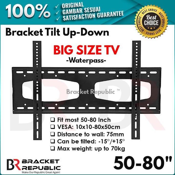 CUCI GUDANG - Bracket TV Monitor LED LCD 55 60 65 70 75 80 82 84 Inch (XL)