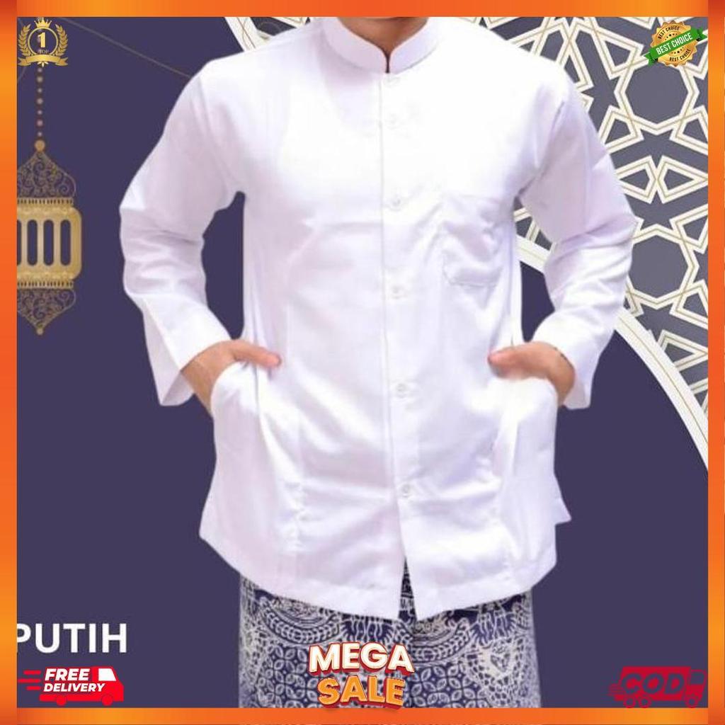 Baju Koko Model Habib Haibah Ammu Warna Putih Polos Tersedia Ukuran Jumbo Xxxxl Baju Koko Bahan Adem