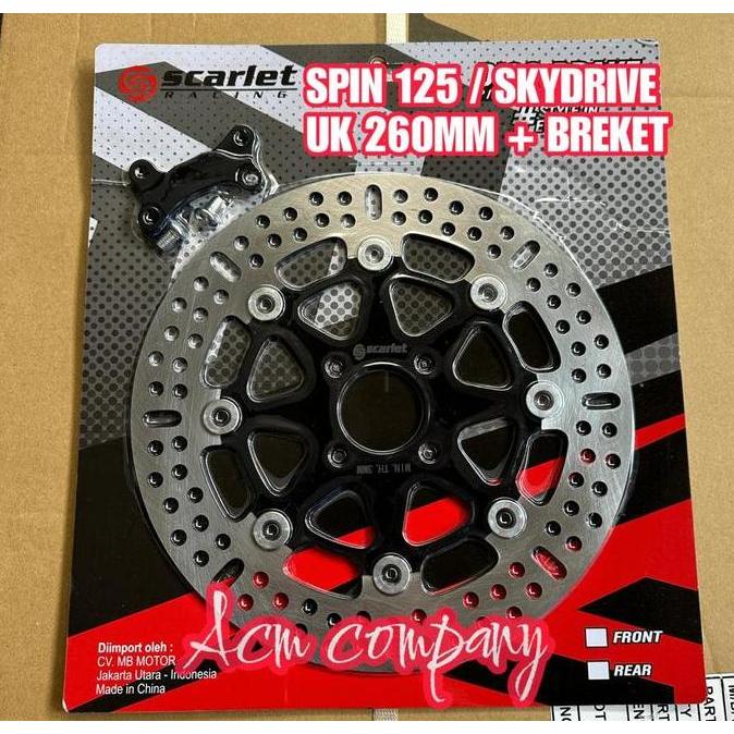 Disc Piringan Cakram DEPAN 220MM 260MM SPIN 125 SKYDRIVE NEX SMASH HAYATE SKYWAVE DLL DATAR LUBANG 4