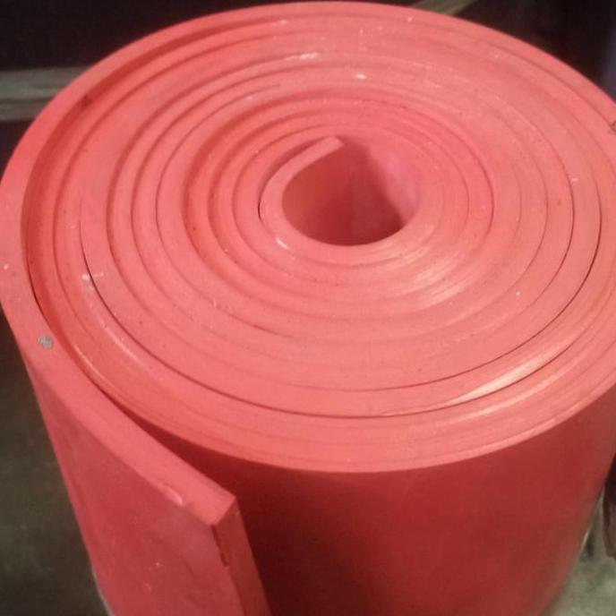 natural rubber sheet merah 5mm 100cm x 10cm