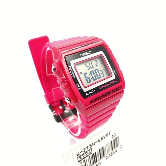 JAM TANGAN CASIO ORIGINAL W-215H-4A / W-215H-4AVDF DIGITAL SQUID GAME