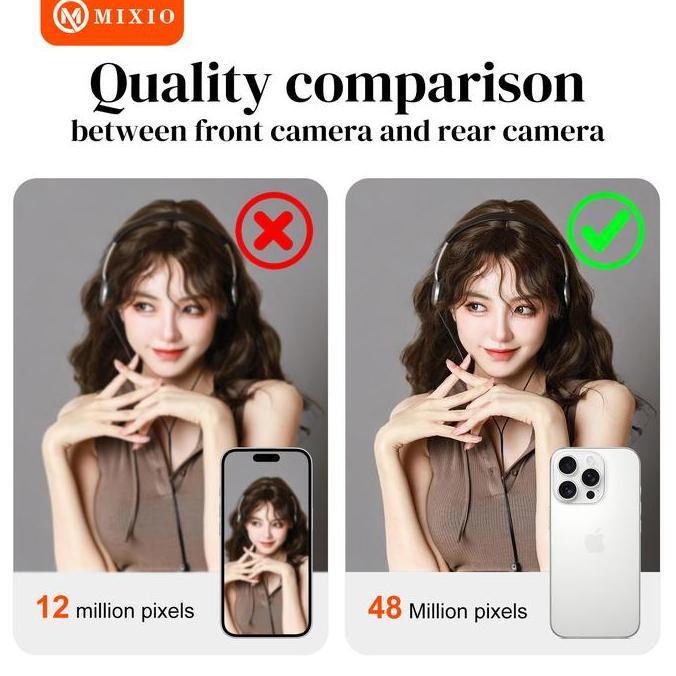 Mixio S100 Magic Mirror Stand Live Streaming / Kaca Berdiri / Cermin untuk Live dengan Kamera Belaka